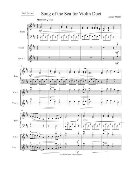 Song Of The Sea For Intermediate Violin Duet Music Sheet Download Topmusicsheet Com