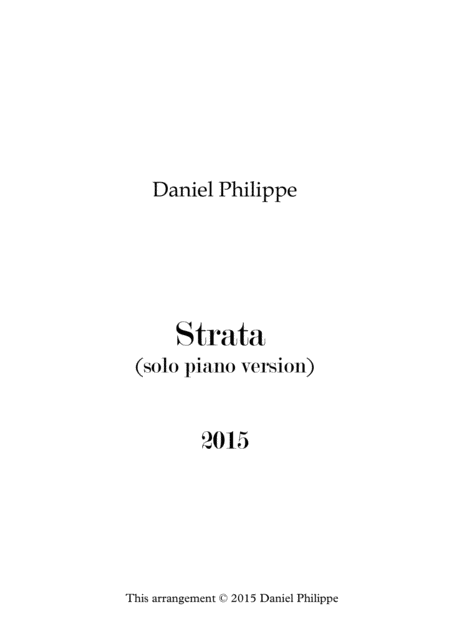 Strata Solo Piano Version