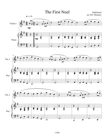 The First Noel Violin Solo With Piano Accompaniment Music Sheet Download Topmusicsheet Com