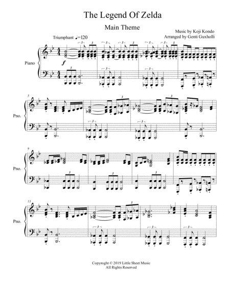 Zelda theme on piano tutorial