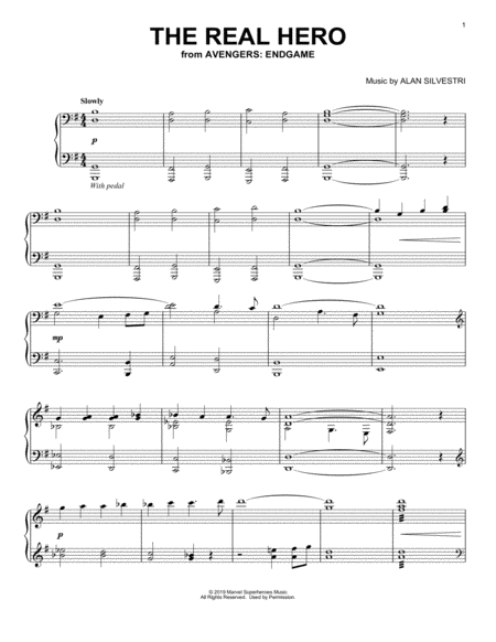 The Real Hero From Avengers Endgame Music Sheet Download