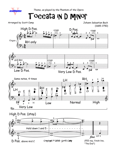 Toccata and fugue in d minor piano sheet music