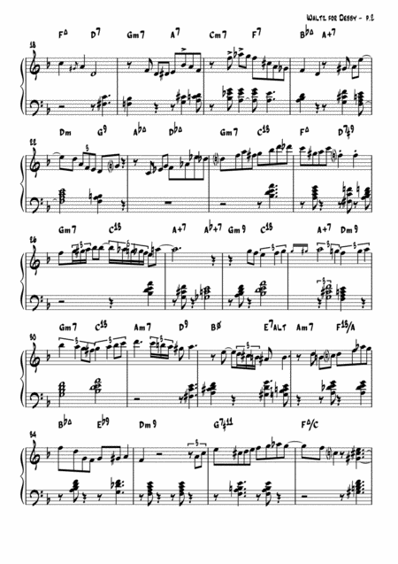 waltz for debby piano sheet pdf