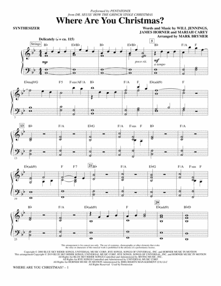 How the grinch stole christmas piano sheet music free