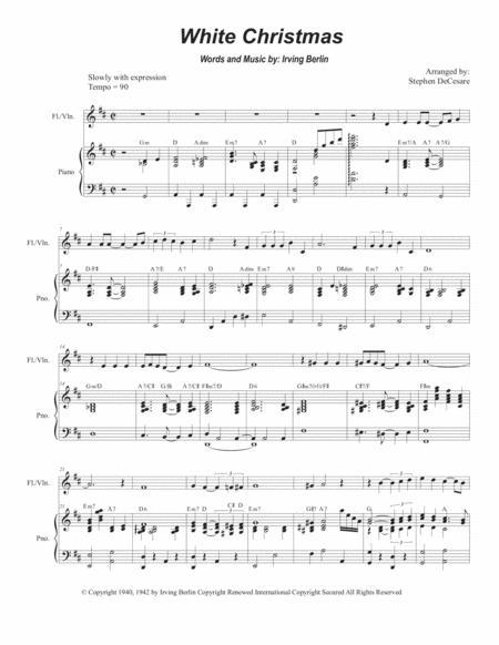 white christmas violin sheet music free