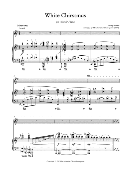 white christmas sheet music piano pdf