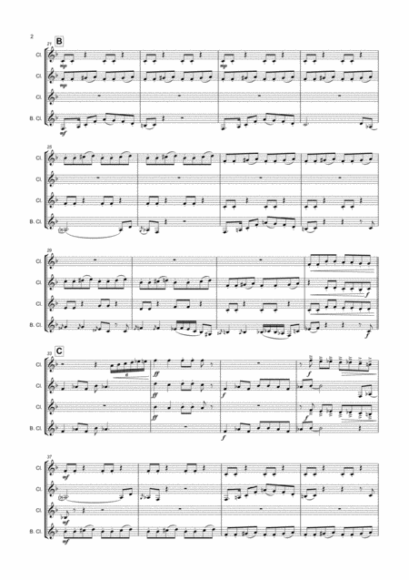 Baby Elephant Walk Henry Mancini Clarinet Quartet Music Sheet Download Topmusicsheet Com