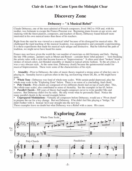 It Came Upon The Midnight Clear With Clair De Lune 2 For 1 Piano Arrangements Music Sheet Download Topmusicsheet Com