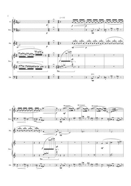 Lake Llagio For Clarinet Bassoon Horn Piano And Double Bass Full Score