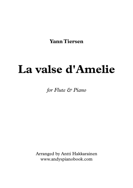 La Valse D Amelie Flute Piano Music Sheet Download - TopMusicSheet.com