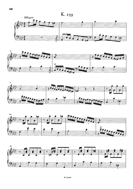 Scarlatti Sonata In F Minor K239 L281 Original Version Music Sheet ...