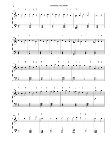 Tarantella Napoletana For Easy Piano Music Sheet Download ...