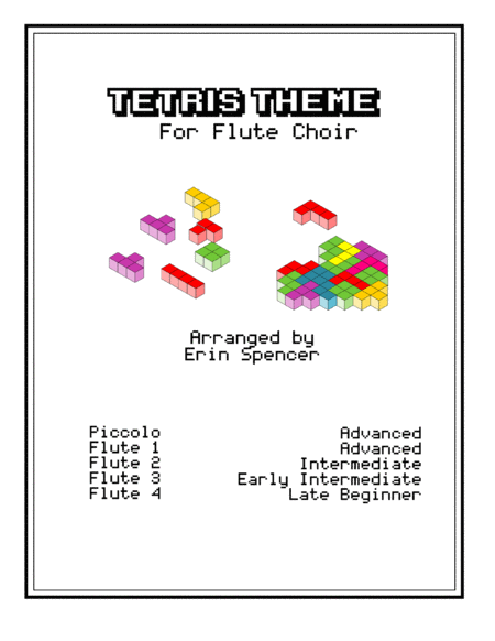 Tetris Theme For Flute Choir Music Sheet Download - sheetmusicku.com