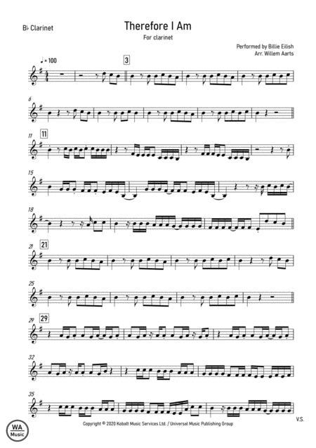 Billie Eilish Clarinet Sheet Music