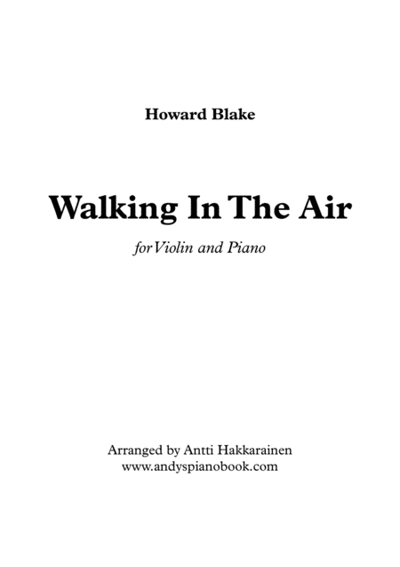 Walking In The Air Violin Piano Music Sheet Download - sheetmusicku.com